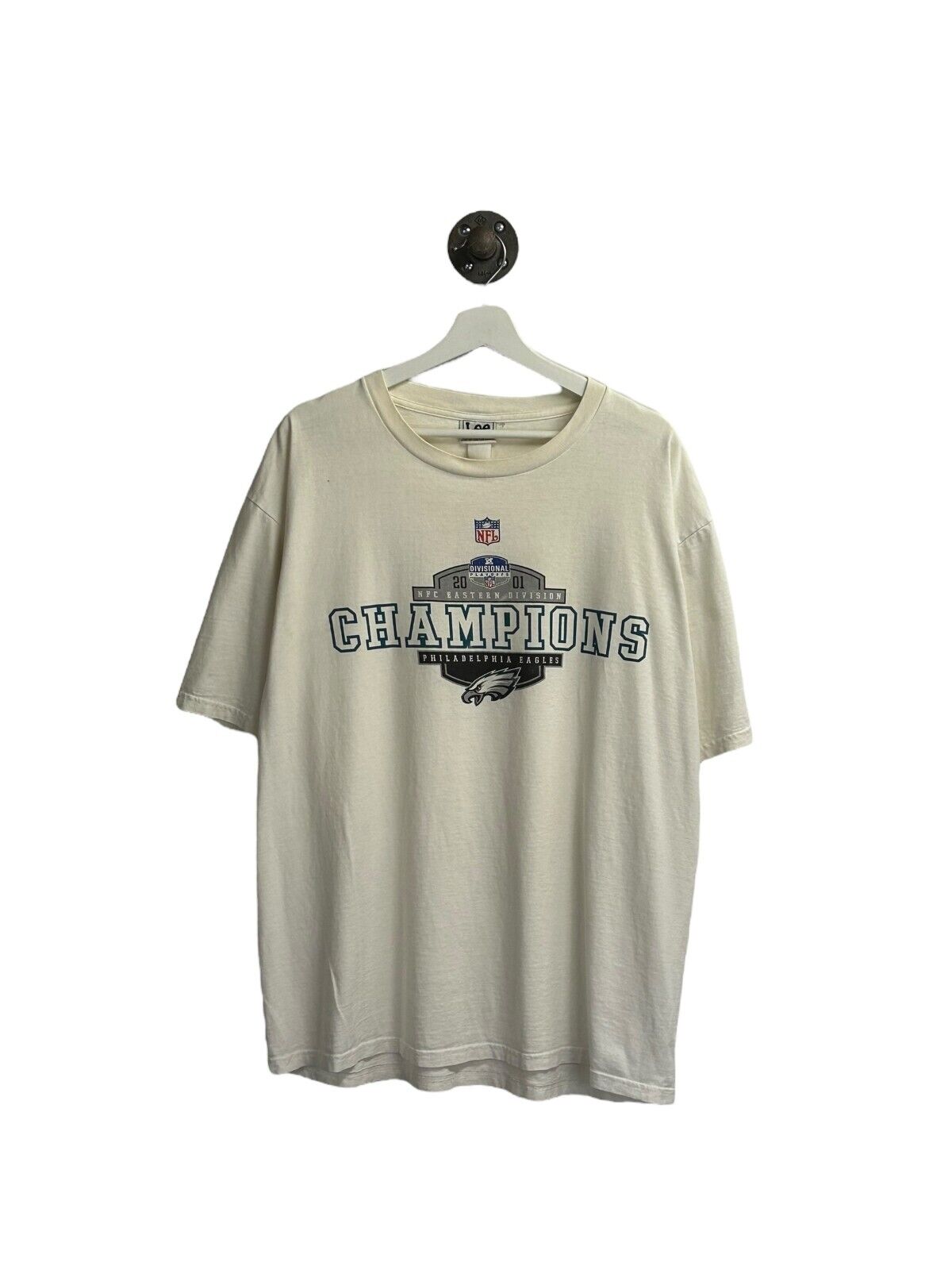 Vintage 2001 Philadelphia Eagles NFL NFC Eastern Division Champs T-Shirt Size XL