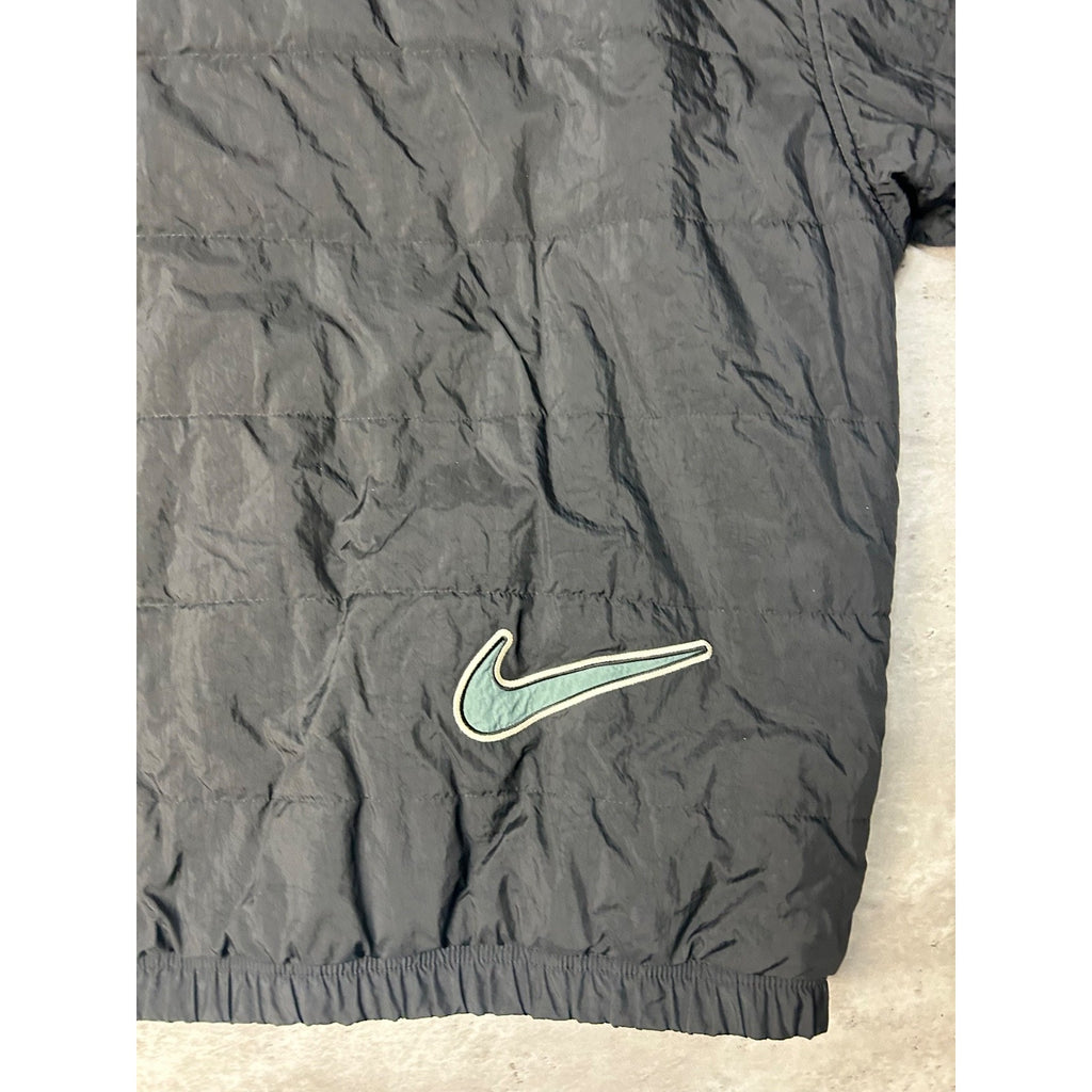 Vintage 90s Nike Embroidered Spellout Reversible Insulated Jacket Size XL