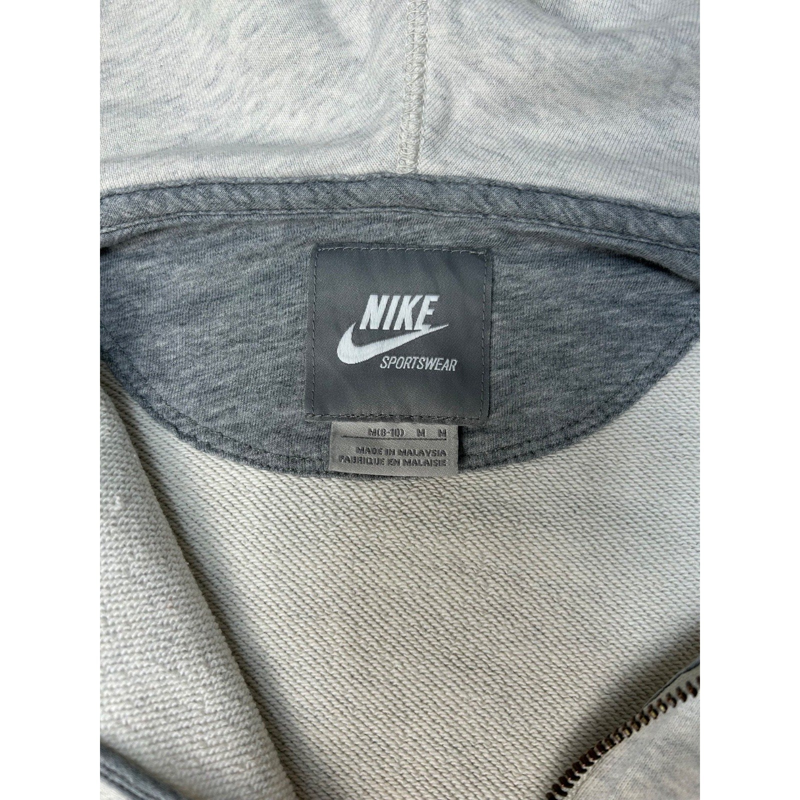 Vintage 2000s Nike Embroidered Logo 1/2 Zip Hooded Sweatshirt Size Medium YOUTH