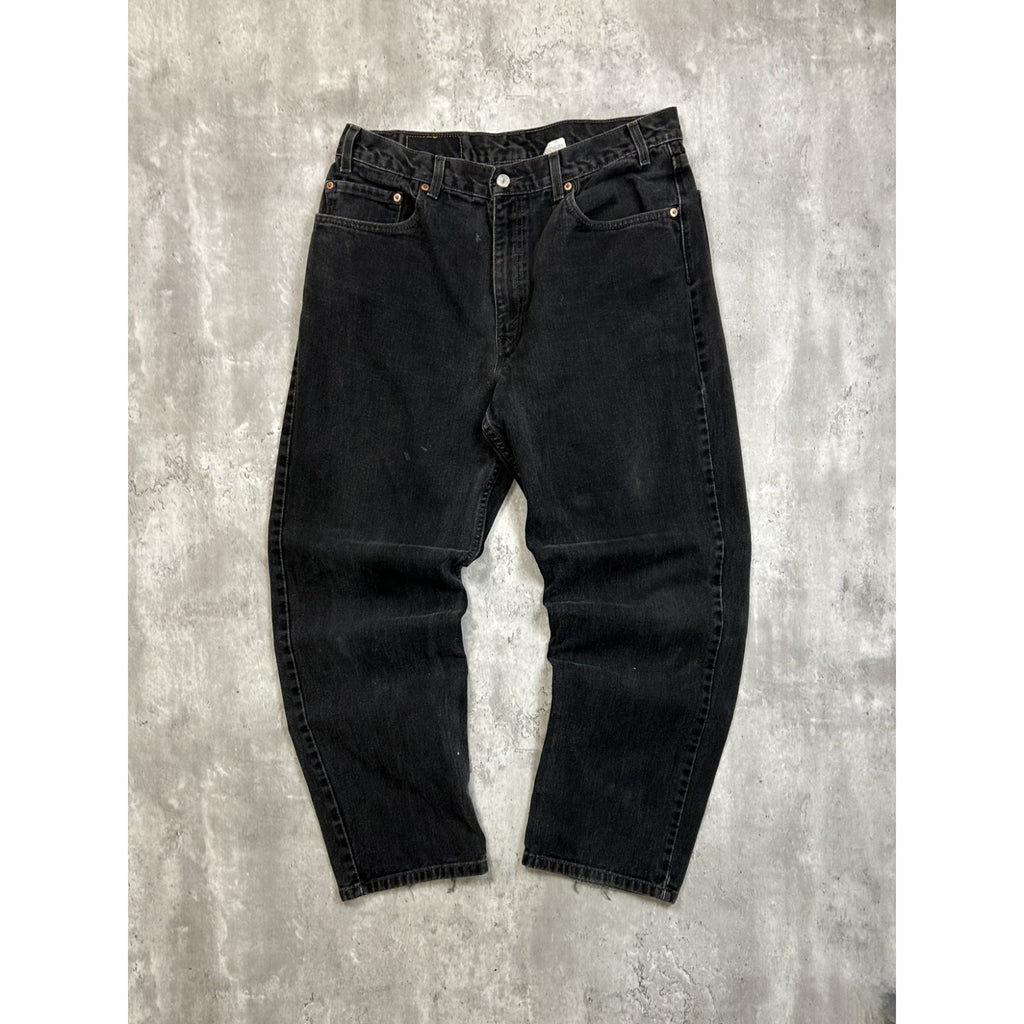 Vintage 90s Levis 550 Red Tab Black Denim Pants Size 34