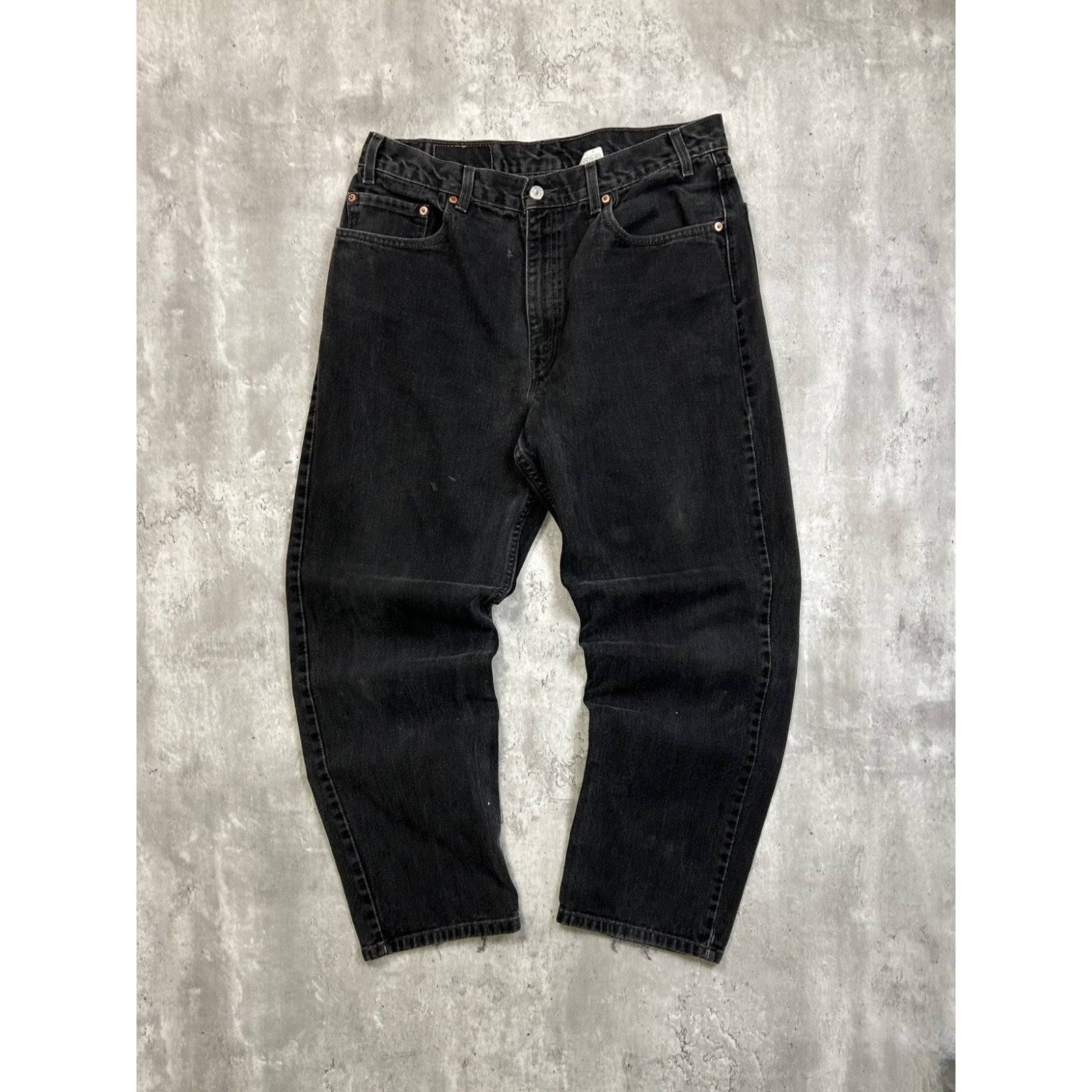 Vintage 90s Levis 550 Red Tab Black Denim Pants Size 34