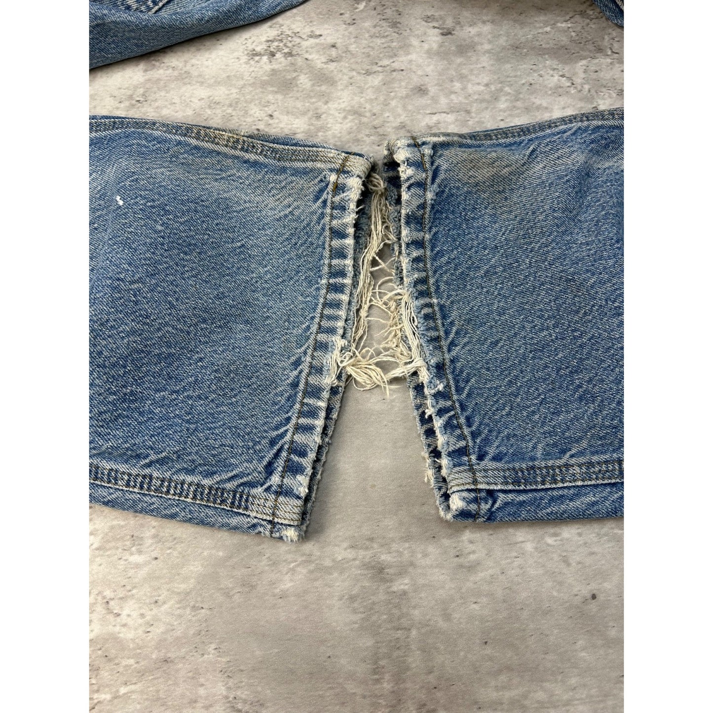 Vintage Carhartt Light Wash Denim Double Knee Carpenter Pants Size 35