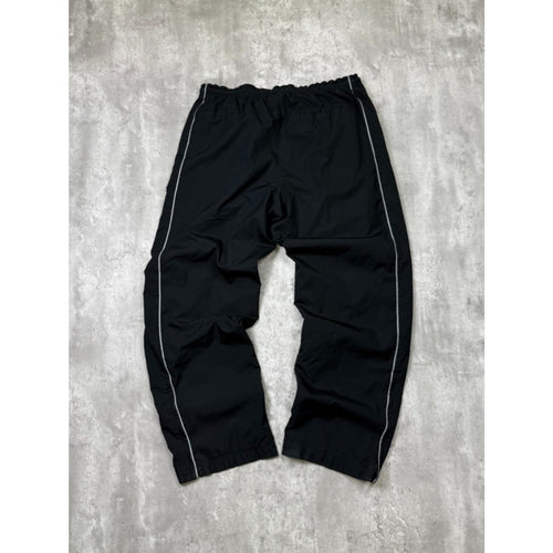 Vintage 2000s Nike Embroidered Swoosh Black Nylon Track Pants Size Large