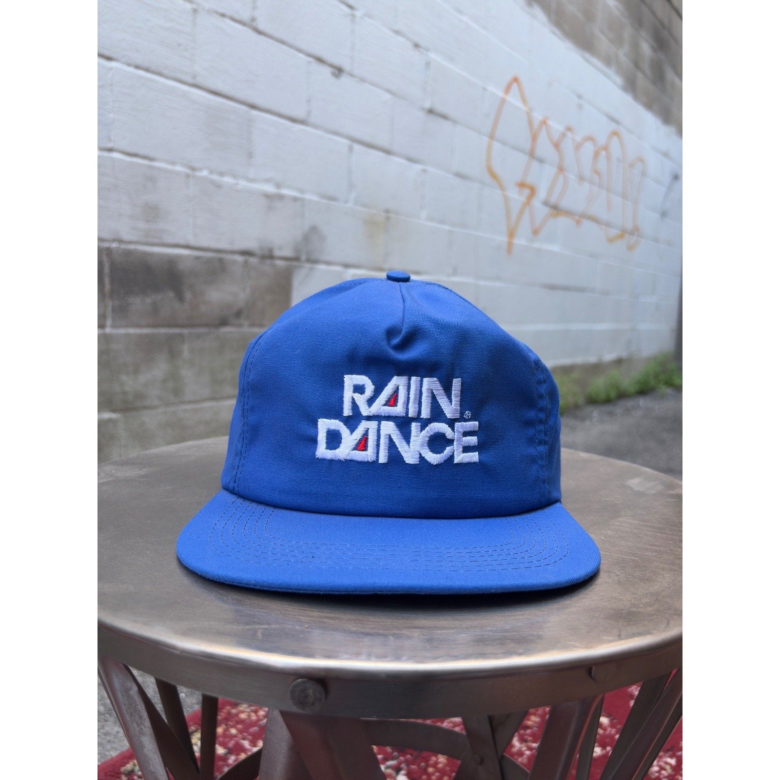 Vintage 90s Rain Dance Car Wax Logo Embroidery Snapback Hat OSFA