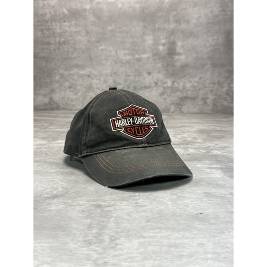 Vintage Harley Davidson Motorcycles Embroidered Logo Fitted Hat Size Large