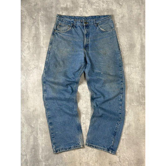Vintage Carhartt Medium Wash Workwear Denim Pants Size 35 Blue