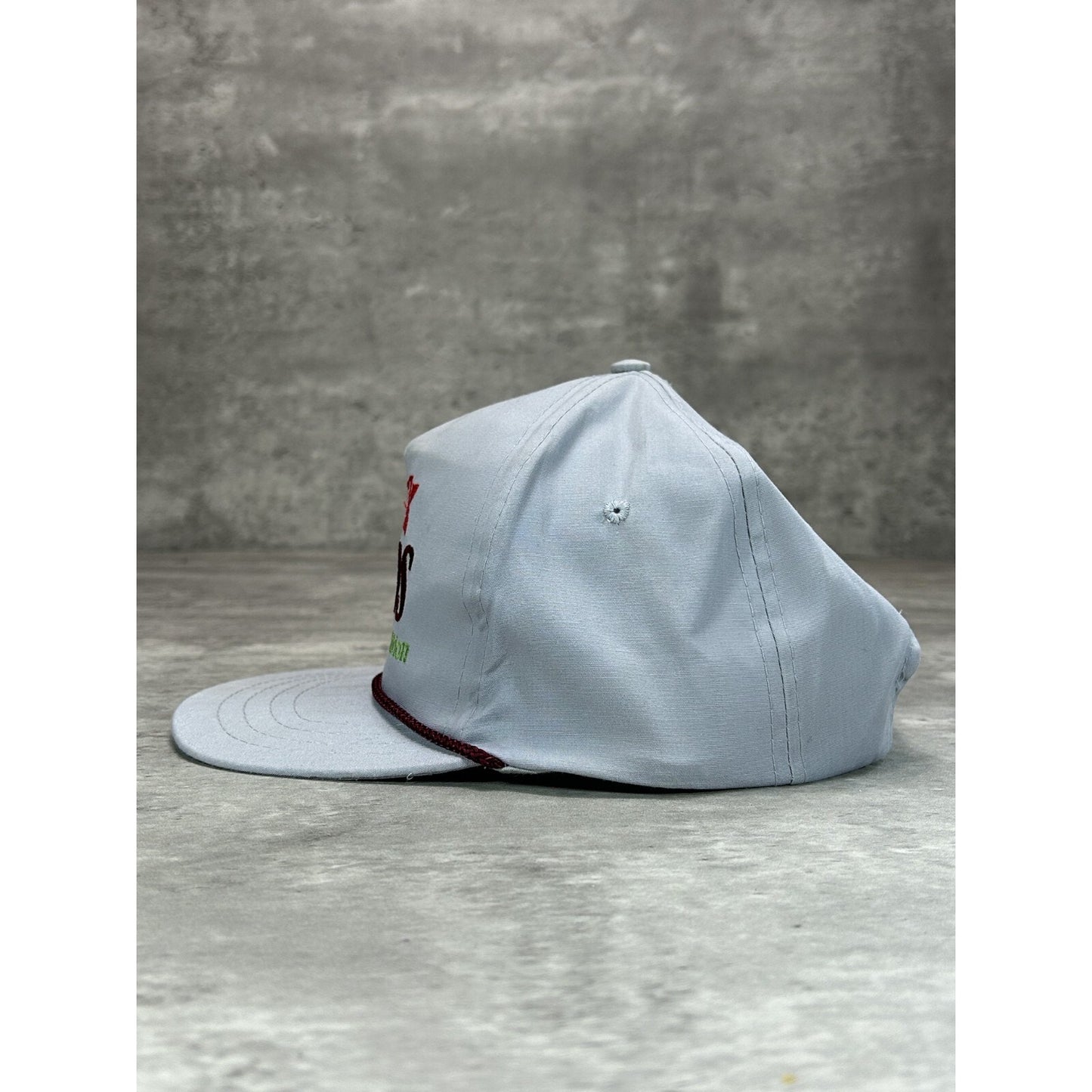 Vintage 90s Hyland Seeds Embroidered Spellout Snapback Hat OSFA Gray