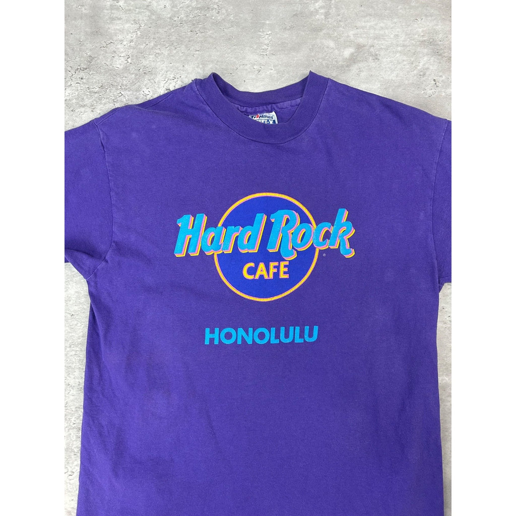 Vintage 90s Hard Rock Cafe Honolulu Destination Graphic T-Shirt Size Medium