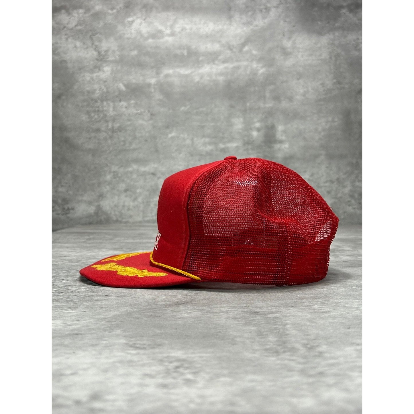 Vintage 80s Dodge Car Graphic Logo Scramble Eggs Trucker Snapback Hat OSFA