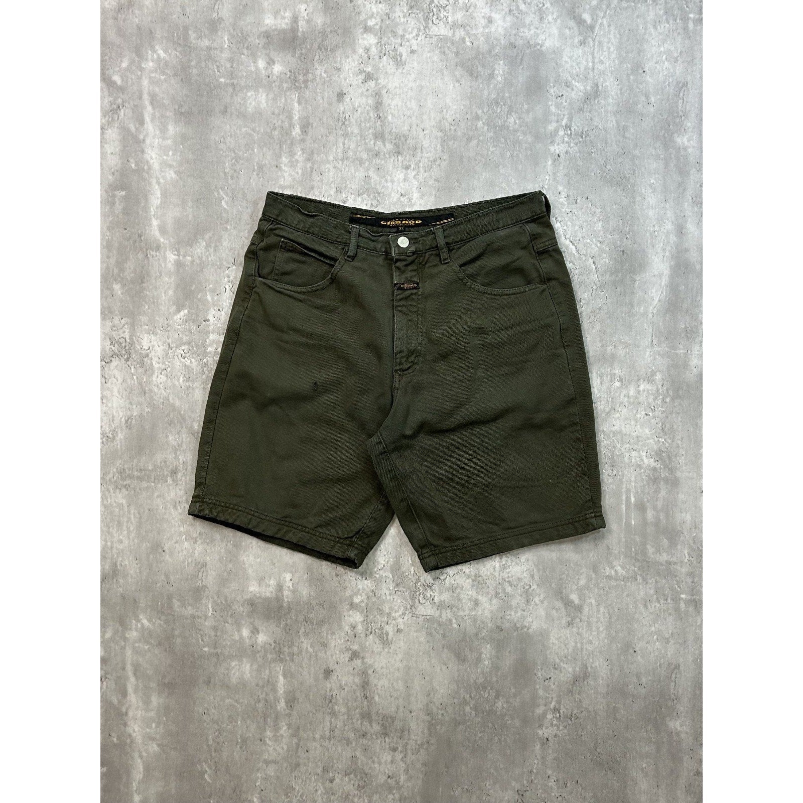 Vintage 90s Marithe Francois Girbaud MF+G Green Shorts Size 32