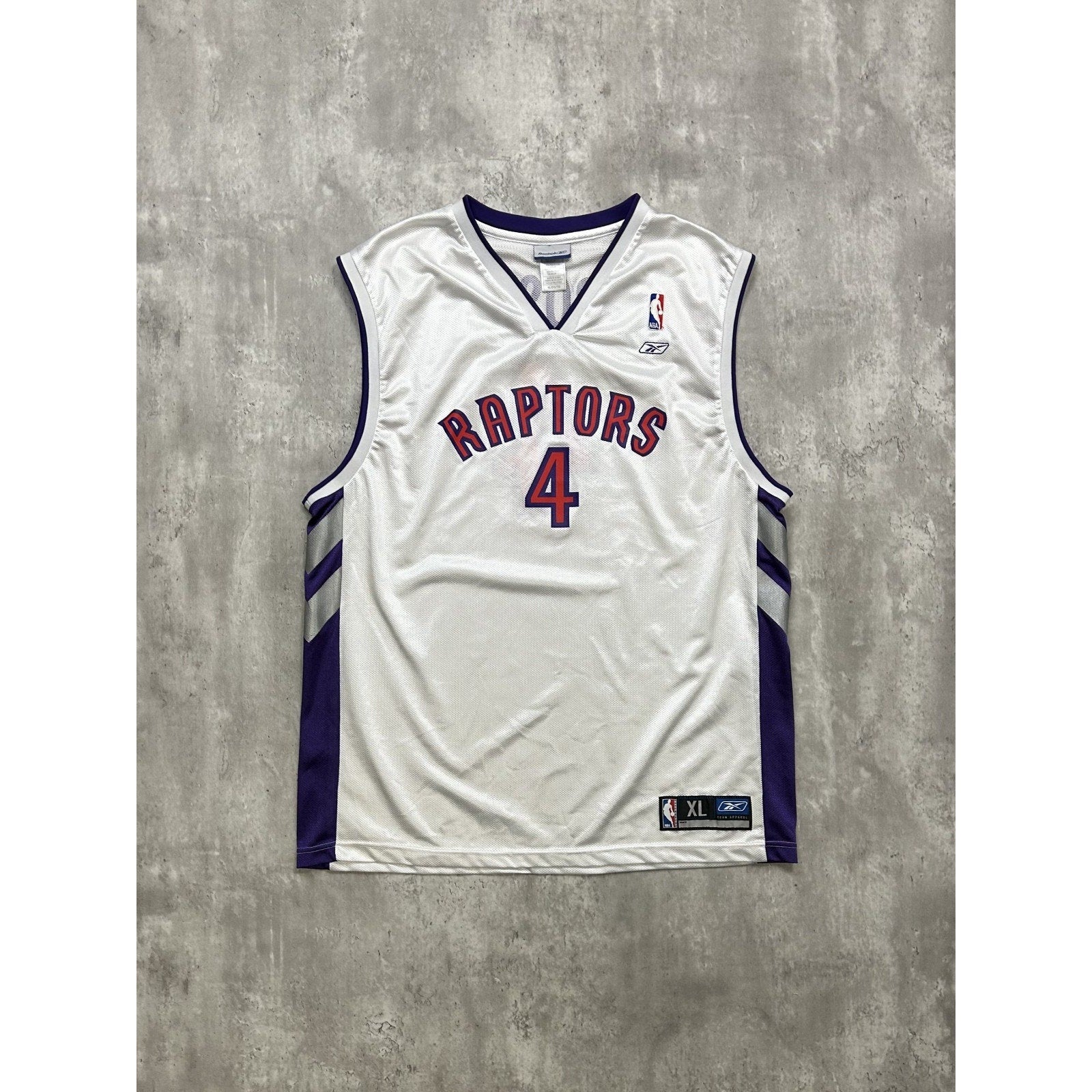 Vintage Chris Bosh #4 Toronto Raptors NBA Reebok Basketball Jersey Size XL
