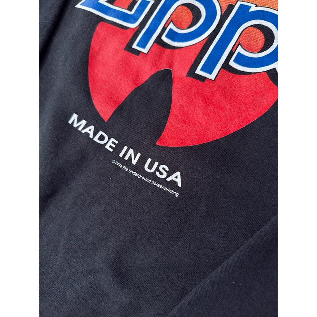 Vintage 1994 Zippo Made In USA Big Logo Graphic Sweatshirt Size XL