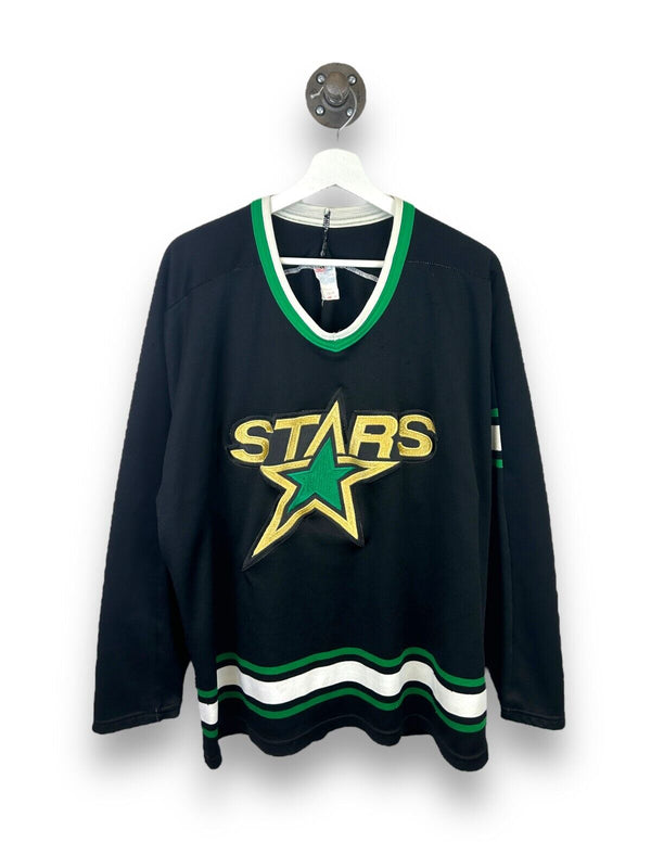 Vintage 90s Dallas Stars CCM Maska Stitched NHL Hockey Jersey Size XL Black