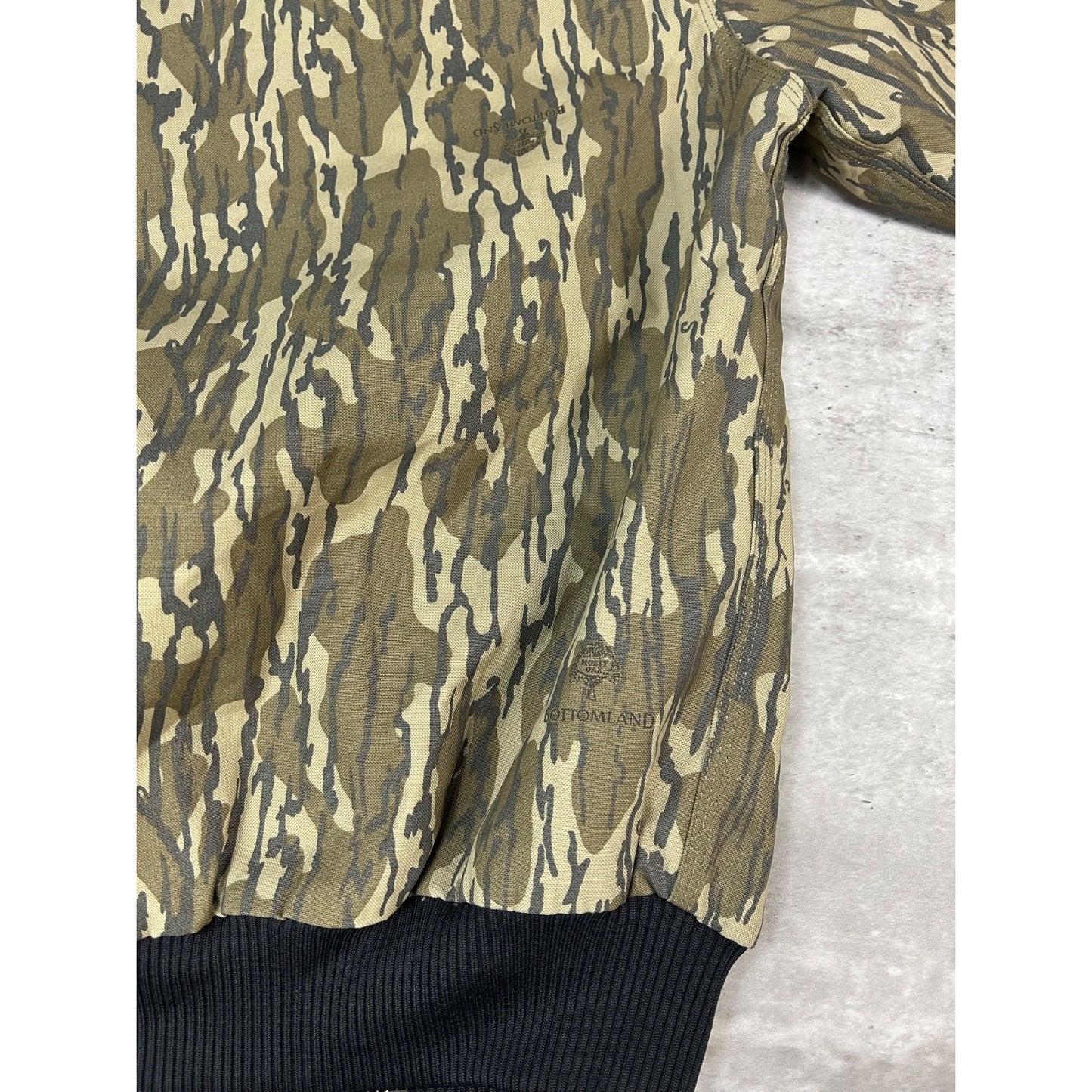 Carhartt Canvas Workwear Mossy Oak Bottomland Hooded Bomber Jacket Size Medium