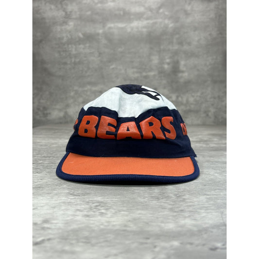 Vintage 80s Chicago Bears NFL Helmet Graphic Football Fitted OSFA