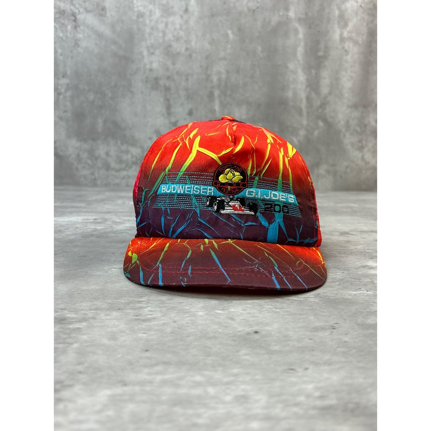 Vintage 1998 Budweiser G.I. Joes 200 Embroidered Racing Snapback Hat OSFA