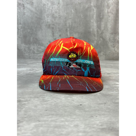 Vintage 1998 Budweiser G.I. Joes 200 Embroidered Racing Snapback Hat OSFA