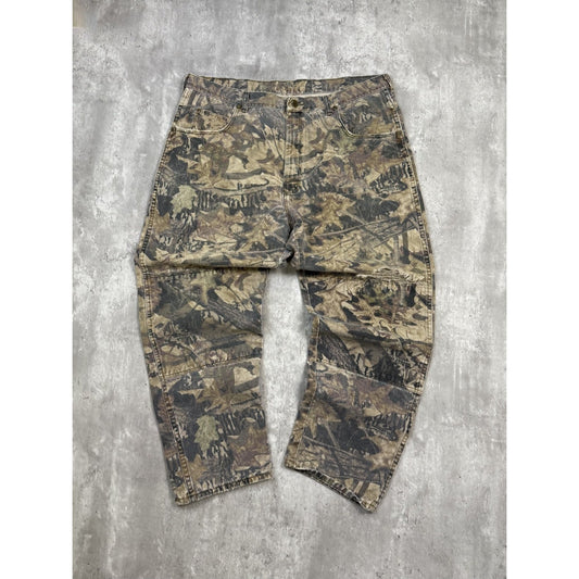 Vintage 90s Wrangler Mossy Oak Forest Floor Tree Camo Hunting Pants Size 39