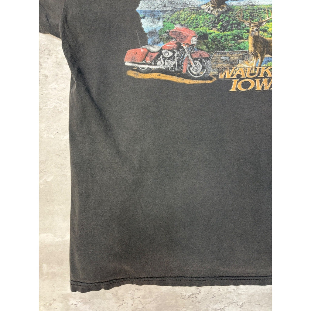 Vintage Harley Davidson Steampunk Spellout Graphic T-Shirt Size XL