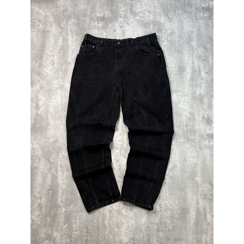Vintage Levis 545 Brown Tab Loose Fit Black Denim Pants Size 36