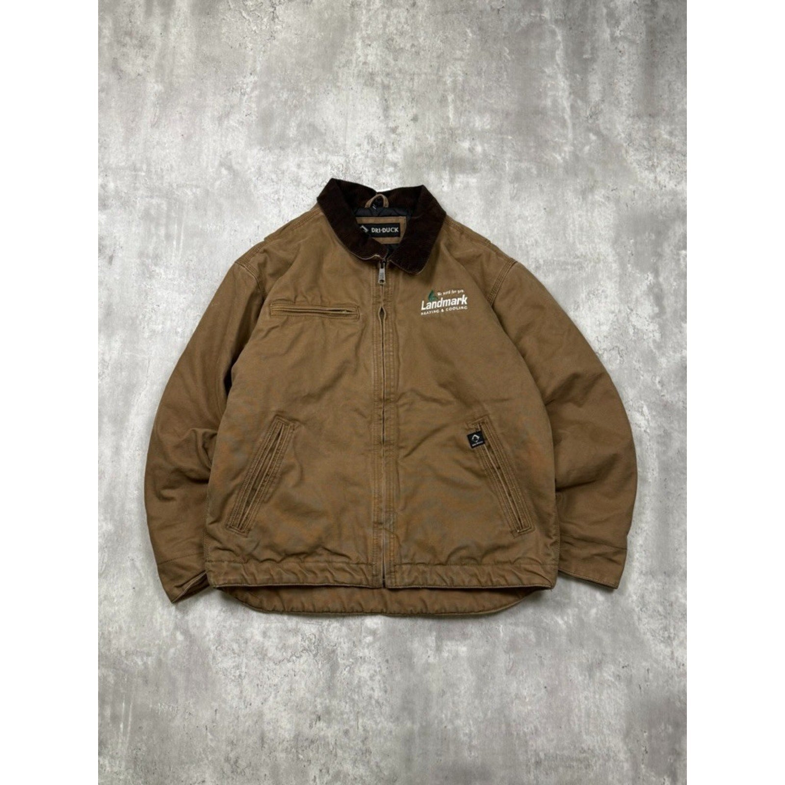 Vintage Dri-Duck Quilted Lined Detroit Style Workwear Jacket Size Large