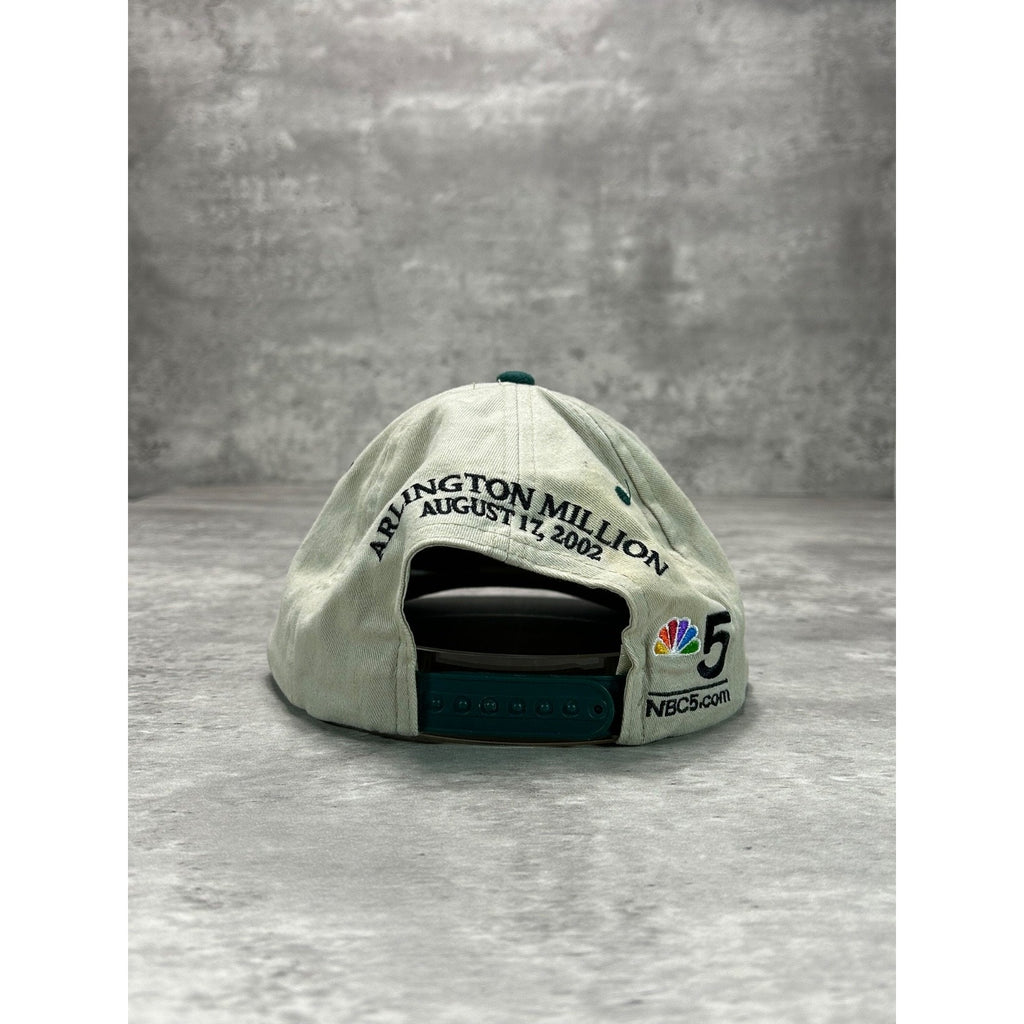 Vintage 90s Arlington Park Embroidered Spellout Two Tone Snapback Hat OSFA
