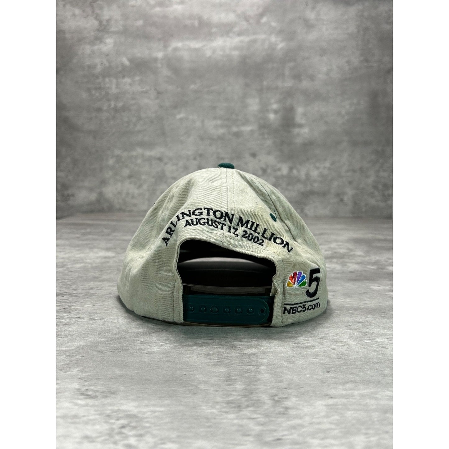 Vintage 90s Arlington Park Embroidered Spellout Two Tone Snapback Hat OSFA