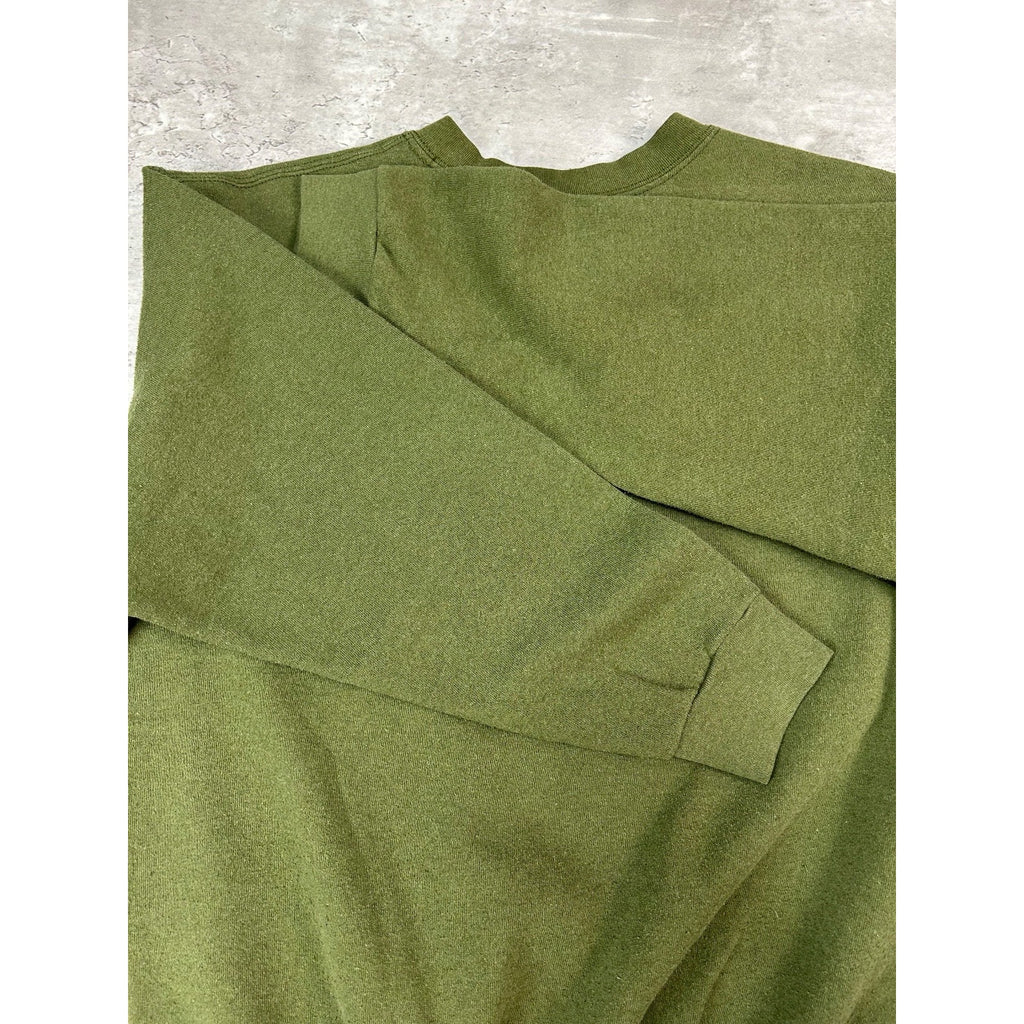 Vintage US Military USMC Graphic Crest Spellout Crewneck Sweatshirt Size Medium