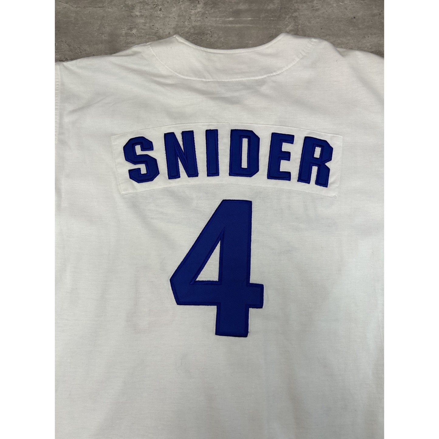 Vintage 90s Duke Snider #4 Los Angeles Dodgers MLB Stitched Starter Jersey Sz XL