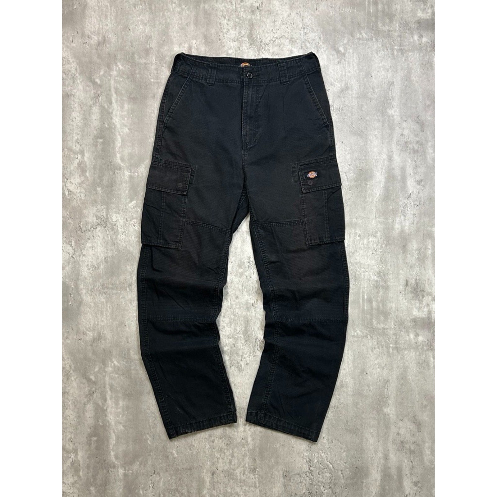Vintage Dickies Canvas Ripstop Workwear Black Cargos Pants Size 30