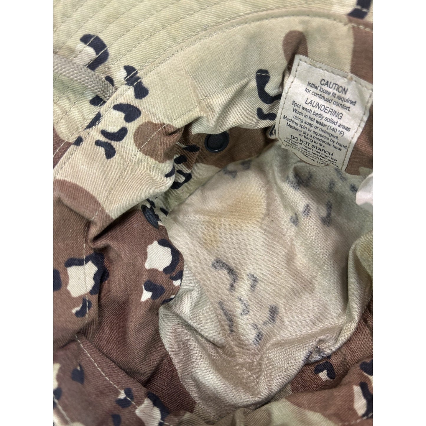 Vintage US Military Desert Camo Tactical Bucket Hat OSFA Beige