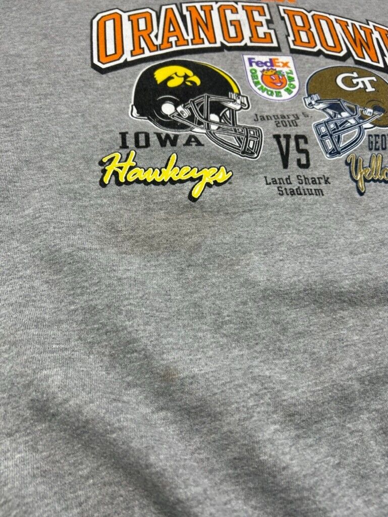 Hawkeyes Vs Yellowjackets NCAA Orange Bowl Helmet Graphic Sweatshirt Size 3XL