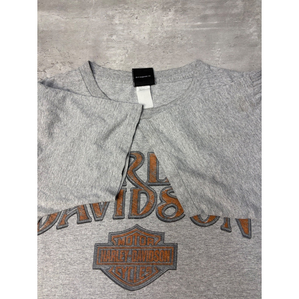 Vintage Harley Davidson Graphic Spellout Logo T-Shirt Size XL