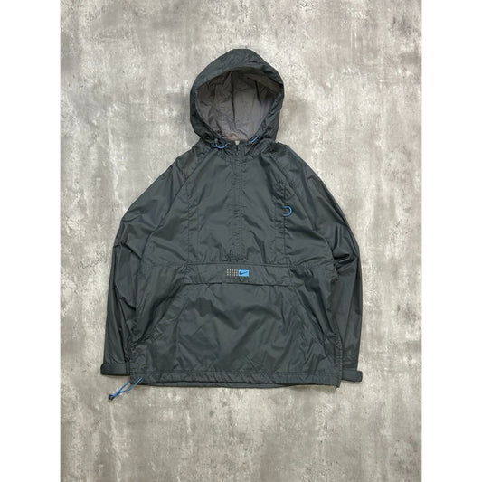 Vintage 2000s Nike Embroidered Swoosh Nylon 1/2 Zip WIndbreaker Jacket Sz Medium