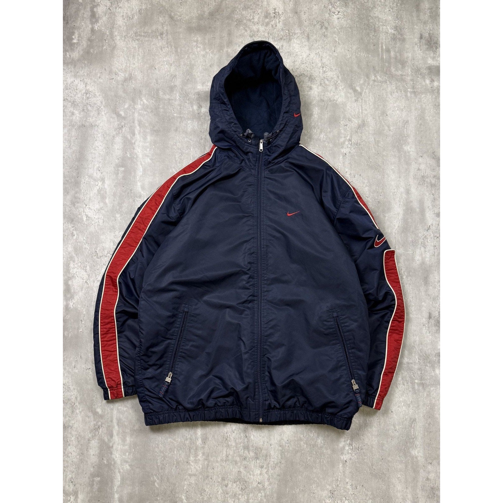 Vintage 2000s Nike Embroidered Swoosh Nylon Bomber Jacket Size