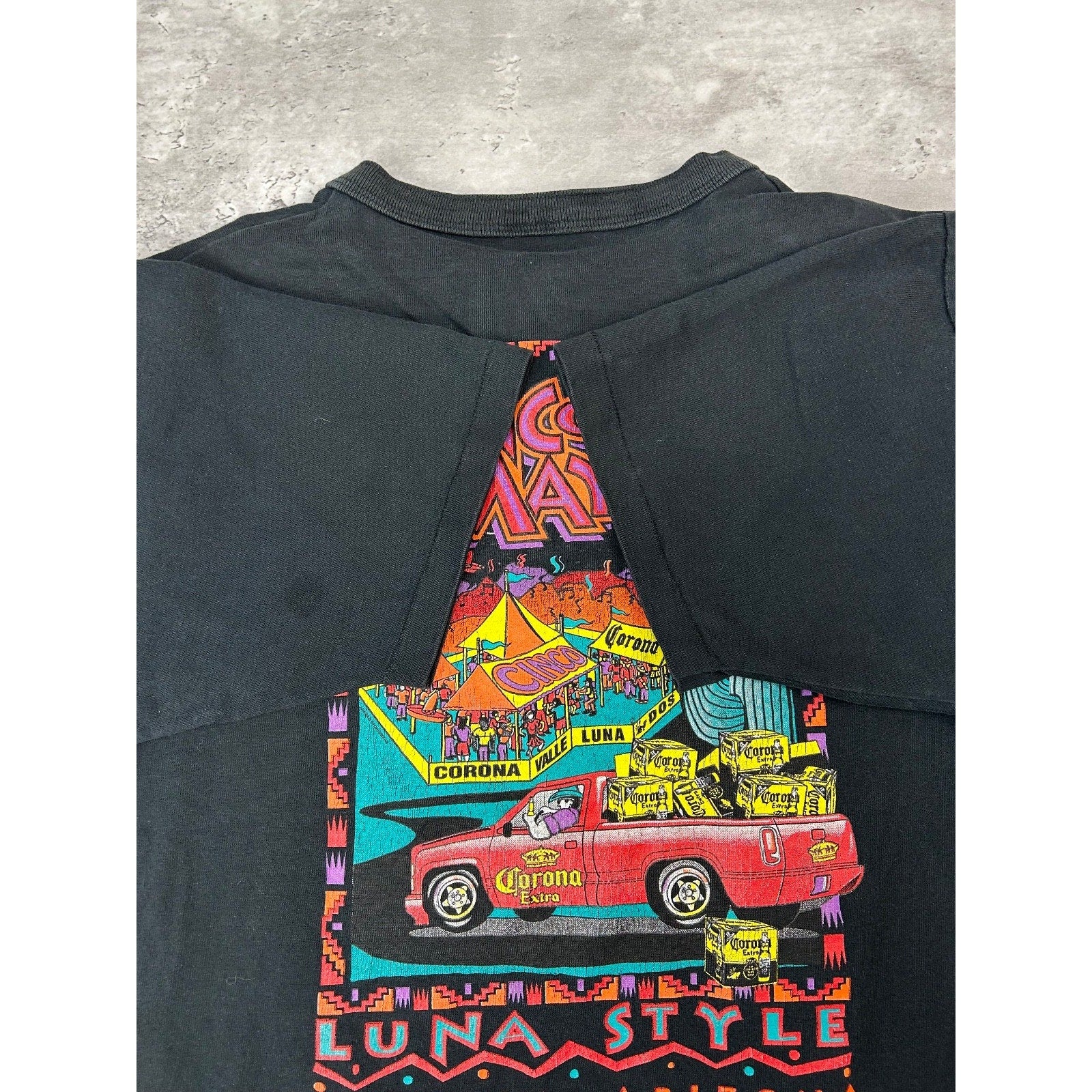 Vintage 90s Cinco De Mayo Arizan 1/4 Graphic Destination T-Shirt Size Large