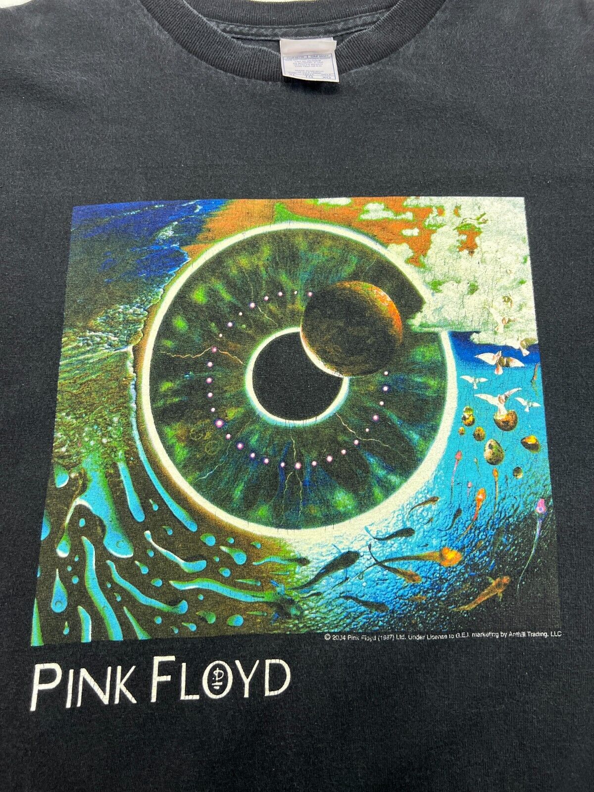 Vintage 2004 Pink Floyd Dark Side Of The Moon Graphic Band T-Shirt Size XL