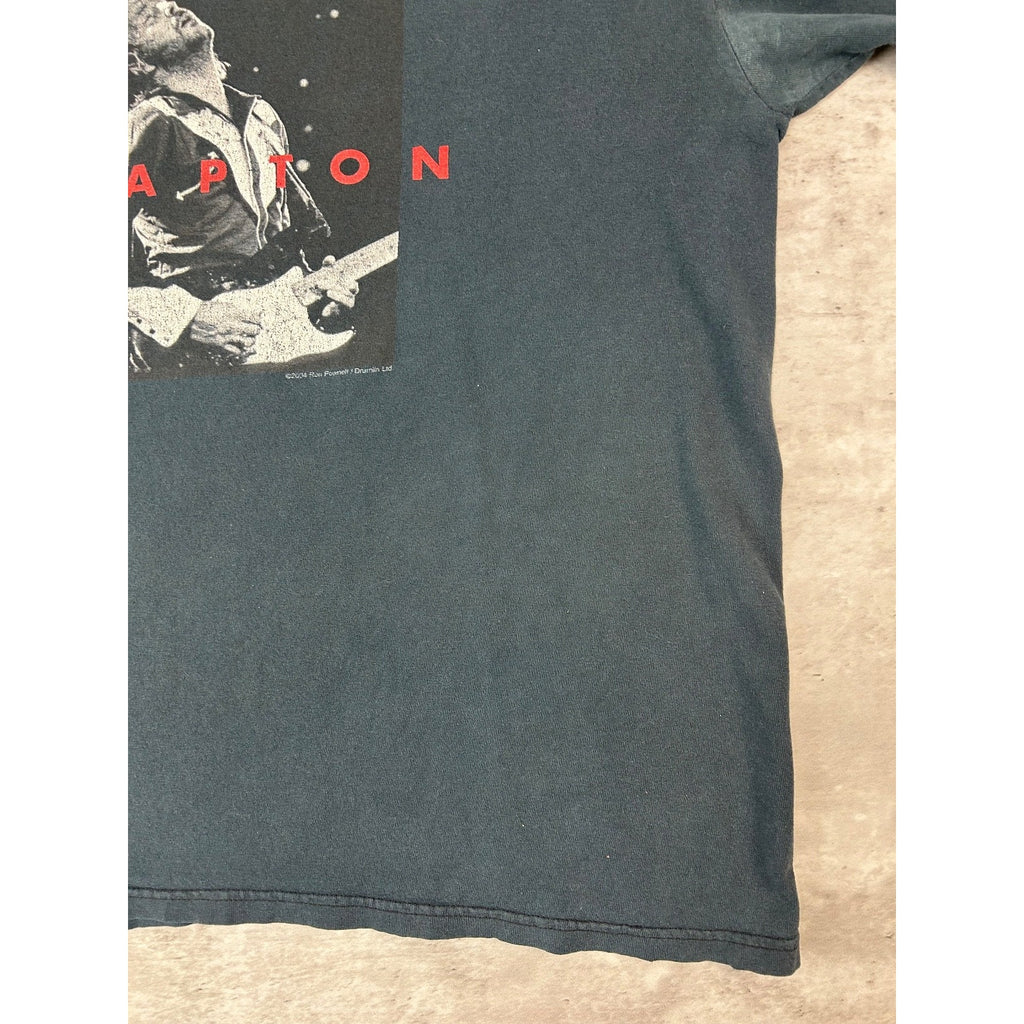 Vintage 2004 Eric Clapton Rock Music Tour Graphic T-Shirt Size Large Black