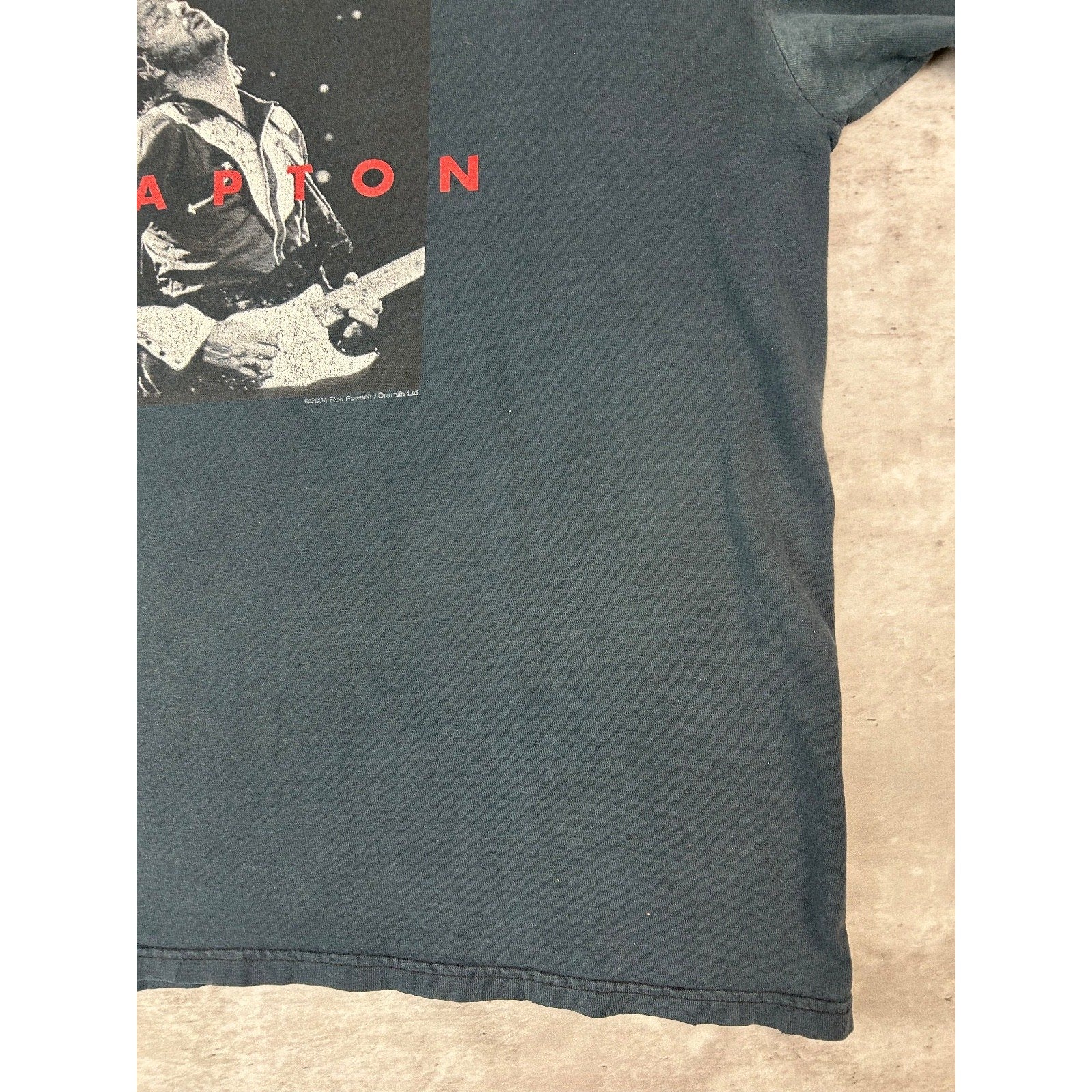 Vintage 2004 Eric Clapton Rock Music Tour Graphic T-Shirt Size Large Black