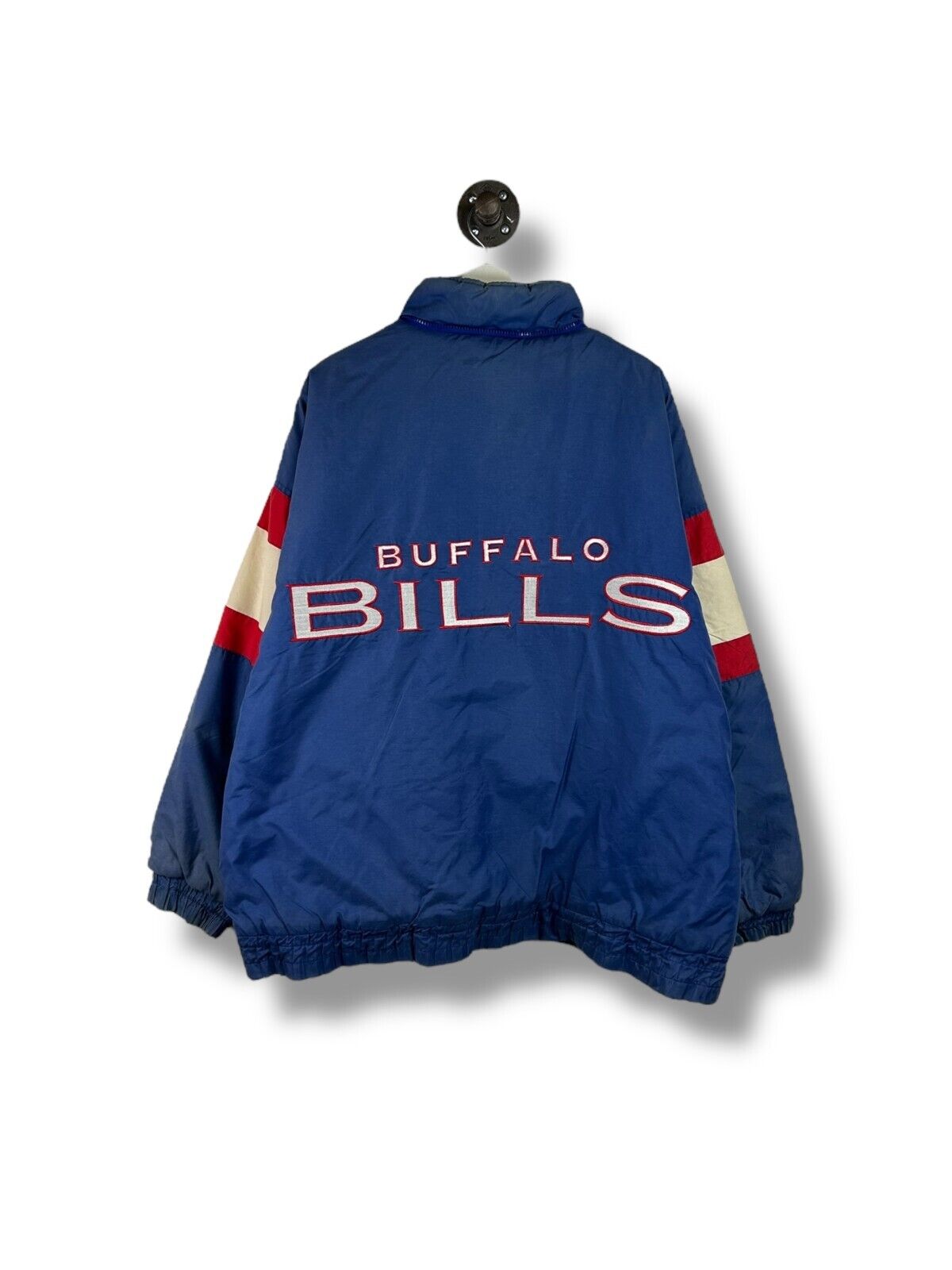 Vintage 90s Buffalo Bills NFL Insulated Full Zip Logo 7 Football Jacket Size 3XL