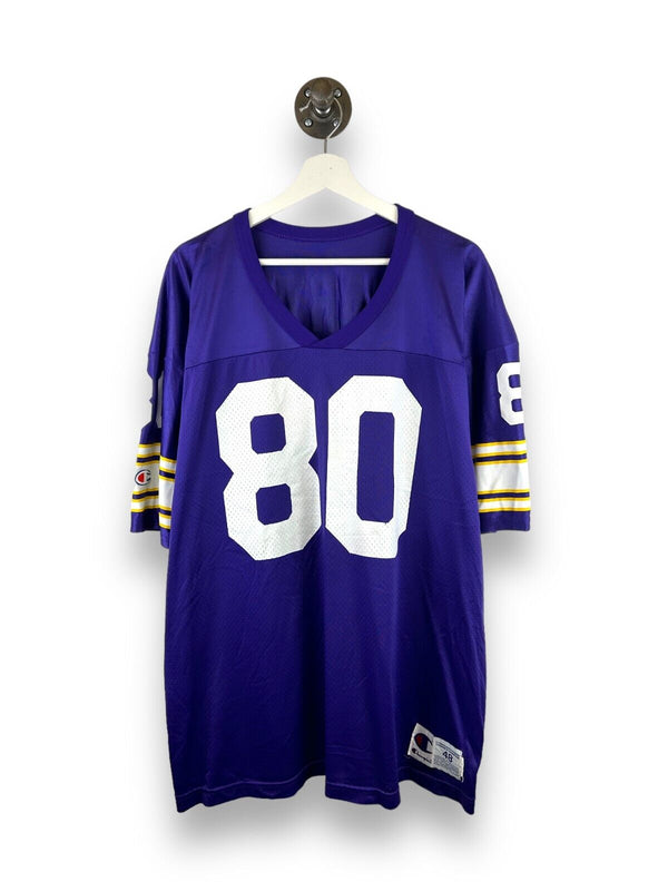Vintage 90s Chris Carter #80 Minnesota Vikings Champion NFL Jersey Size 48 XL