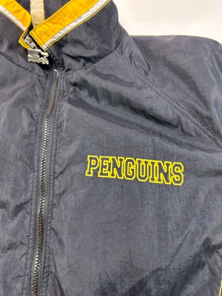 Vintage 90s Pittsburgh Penguins NHL Full Zip Starter Windbreaker Jacket Medium