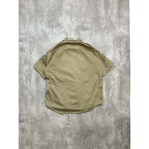 Vintage 1970s US Army Short Sleeve Button Up Shirt Size Large