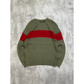 Vintage Structure Two Toned Striped Pullover Knit Sweater Size XL