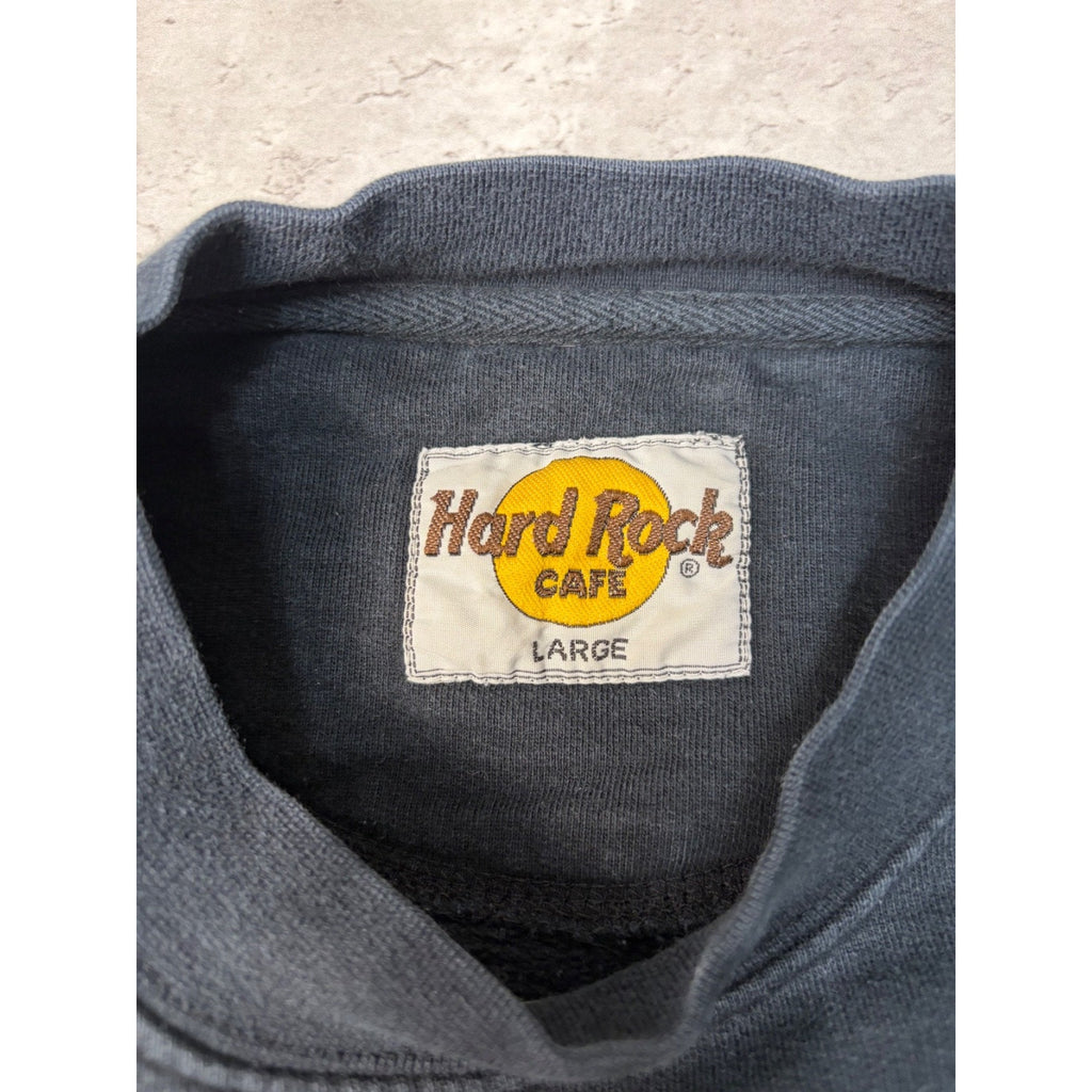 Vintage 90s Hard Rock Cafe Amsterdam Embroidered Destination Sweatshirt Sz Large