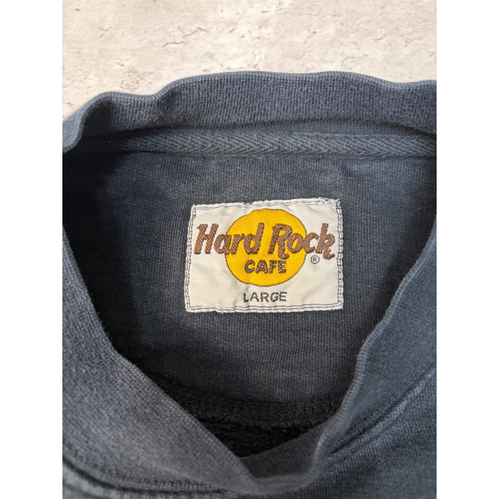 Vintage 90s Hard Rock Cafe Amsterdam Embroidered Destination Sweatshirt Sz Large