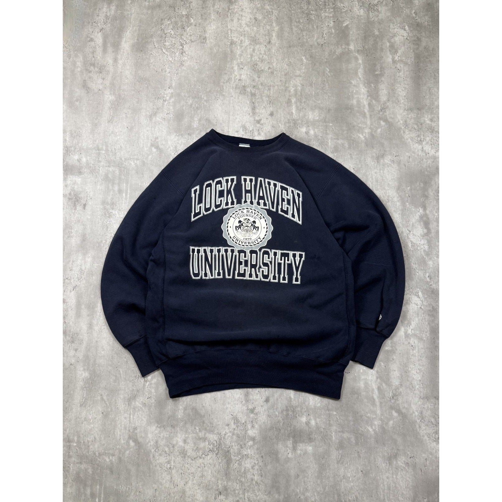 Vintage 90s Lock Haven University NCAA Champion Reverse Weave Sweatshirt Sz 2XL
