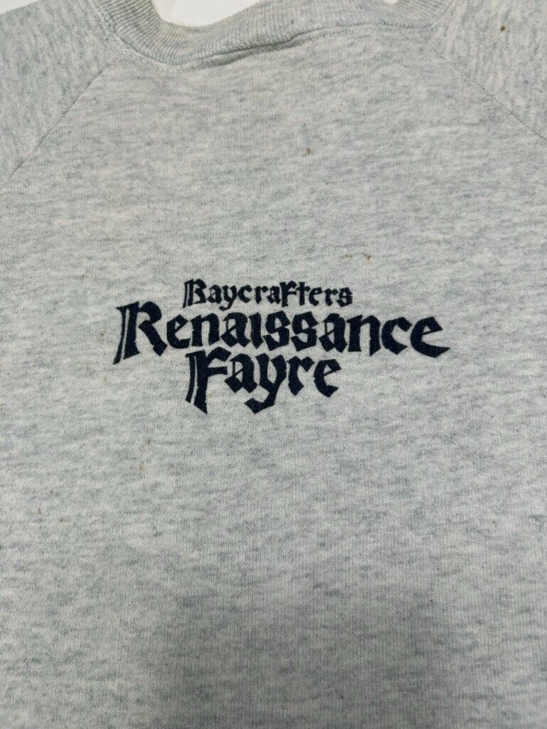 Vintage 90s Baycrafters Renaissance Fayre Medieval Graphic Sweatshirt Size Large