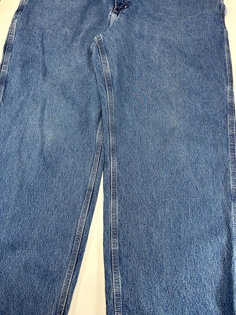 Carhartt Loose Original Fit Medium Wash Denim Workwear Carpenter Pants Size 36