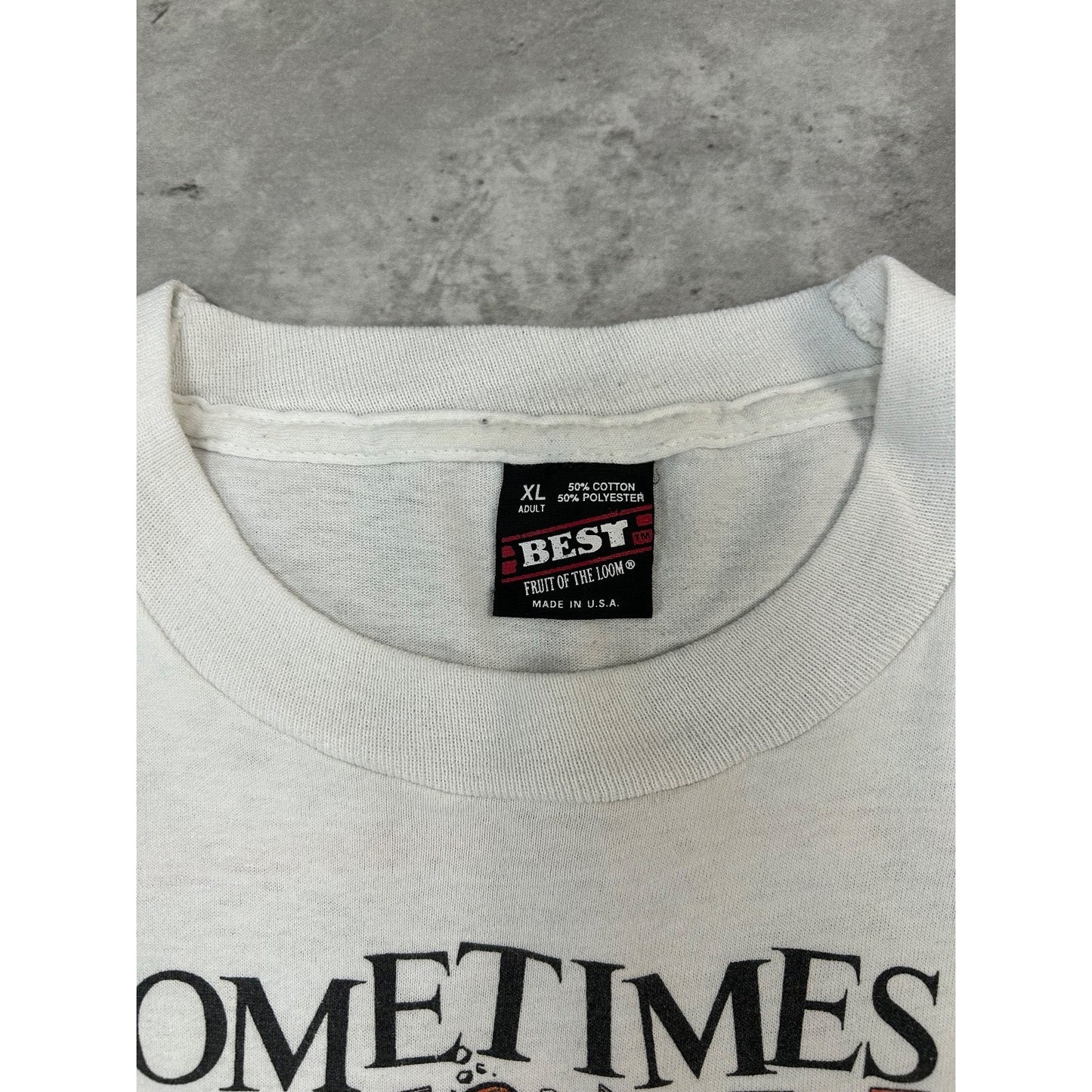 Vintage 1991 Almond Joy Sometimes You Feel Like A Nut Cartoon T-Shirt Size XL